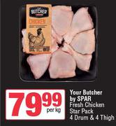Your Butcher By Spar Fresh Chicken Star Pack 4 Drum & 4 Thigh-Per Kg