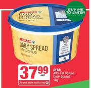 Spar 40% Fat Spread Daily Spread-1Kg Each