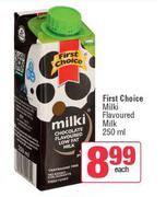 First Choice Milki Flavoured Milk-250ml Each
