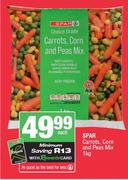 Spar Carrots, Corn & Peas Mix-1Kg Each