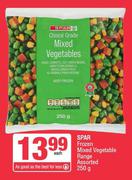 Spar Frozen Mixed Vegetable Range Assorted-250g Each