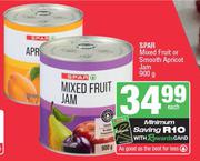 Spar Mixed Fruit Or Smooth Apricot Jam-900g Each