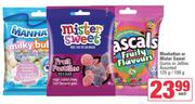 Manhattan Or Mister Sweet Gums Or Jellies Assorted-125g/100g Each