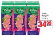 Rhodes Nectar Juice Assorted-6 x 200ml Per Pack