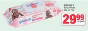 Johnson's Baby Wipes 56s or 72s Pack-Per Pack