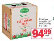 Fair Cape Long Life UHT Milk Assorted-6 x 1 Ltr