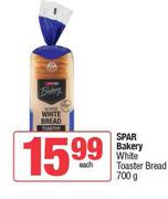 Spar Bakery White Toaster Bread-700g Each
