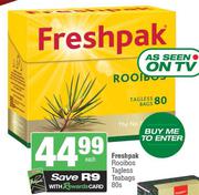 Freshpak Rooibos Tagless Teabags-80s Each