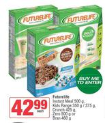 Futurelife Instant Meal 500g,Kids Range 350g/375g,Crunch 425g,Zero 500g Or Bran 460g-Each