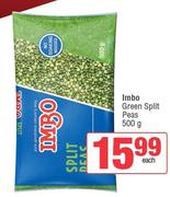 Imbo Green Split Peas-500g Each