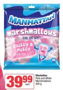 Manhattan Pink & White Marshmallows-400g Each
