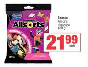 Beacon Allsorts Liquorice-150g Each