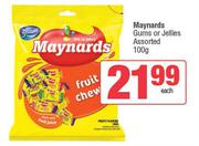 Maynards Gums Or Jellies Assorted-100g Each
