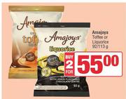 Amajoya Toffee Or Liquorice-For 2 x 92/113g