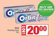 Orbit Chewing Gum-For 2 x 10s