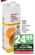 Spar 100% Fruit Juice Blend Assorted-1L Each