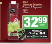Spar Signature Selection Pressed & Squeezed Juice-1L Each
