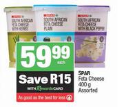 Spar Feta Cheese Assorted-400g Each