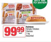 Rainbow Simply Chicken Viennas Assorted-1Kg Each