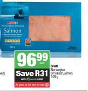 Spar Norwegian Smoked Salmon-100g Each