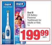 Oral-B DB Battery Powered Toothbrush For Adults Or Kids-1s Each