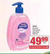 Spar Germex Handwash Assorted-500ml Each