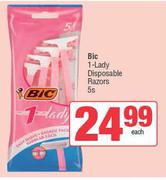 Bic 1 Lady Disposable Razors-5s Each