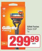 Gillette Fusion Razor 2 Up-1s Each