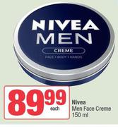 Nivea Men Even Face Cream-150ml Each