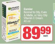 Garnier Normal To Oily, Even & Matte Or Very Oily Vitamin C Cream-40ml Each