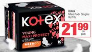 Kotex Maxi Pads Singles-8s/10s Per Pack
