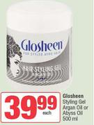 Glosheen Styling Gel Argan Oil Or Abyss Oil-500ml Each