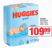 Huggies Baby Wipes Quad Pack-288s/224s Per Pack
