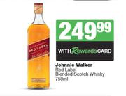 Johnnie Walker Red Label Blended Scotch Whisky-750ml Each