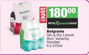 Belgravia Gin & Dry Lemon Handies-For 2 x 6 x 275ml