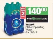 Valpre Still Or Sparkling Water-For 2 x 6 x 500ml