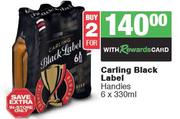 Carling Black Label Handies-For 2 x 6 x 330ml