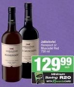 Jakkalsvlei Hanepoot Or Muscadel Red-750ml Each