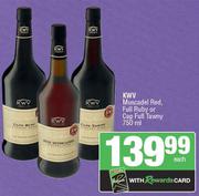 KWV Muscadel Red, Full Ruby Or Cap Full Tawny-750ml Each