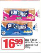Blue Ribbon White Toaster Or Classic Bread-700g Each