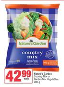 Nature's Garden Country Mix Or Garden Mix Vegetables-900g Each
