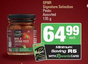 Spar Signature Selection Pesto Assorted-135g Each