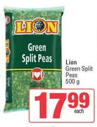 Lion Green Split Peas-500g Each