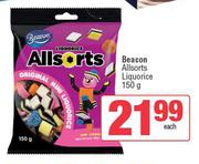 Beacon Allsorts Liquorice-150g Each