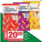 Spar Flavoured Puffs Assorted-For 2 x 100g