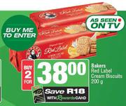 Bakers Red Label Cream Biscuits-For 2 x 200g