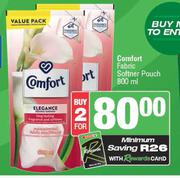 Comfort Fabric Softener Pouch-For 2 x 800ml