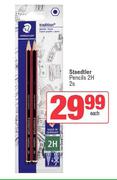 Staedtler Pencils 2H-2s Each