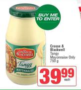 Crosse & Blackwell Tangy Mayonnaise Only-750g Each