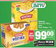 Bokomo Weet Bix 900g Plus Corn Flakes 1Kg-Both For